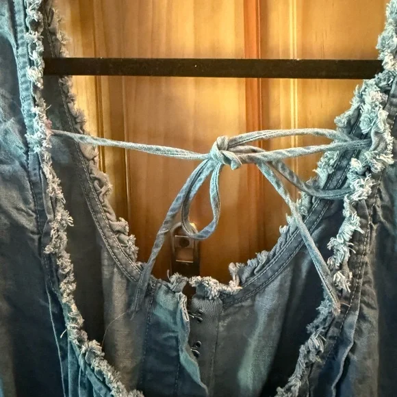 We The Free Light Blue Denium Ladies Romper - Picture 9 of 10